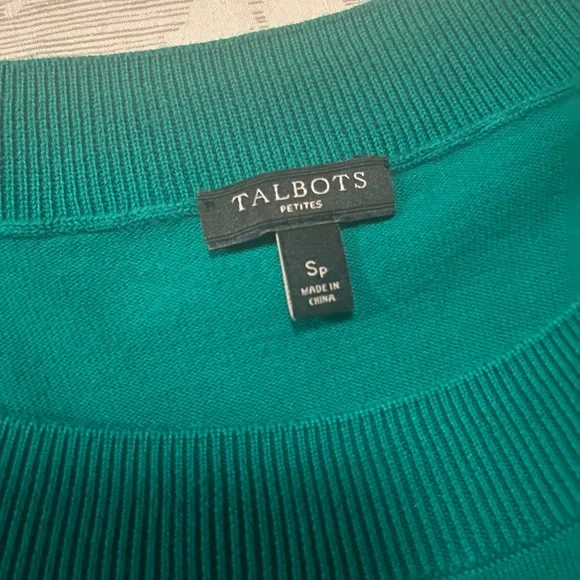 EUC Talbots Petite Small Short Sleeve Knit Top - Picture 3 of 6